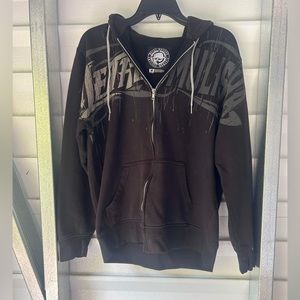 Metal Mulisha zip up hoodie black and grey jacket size M